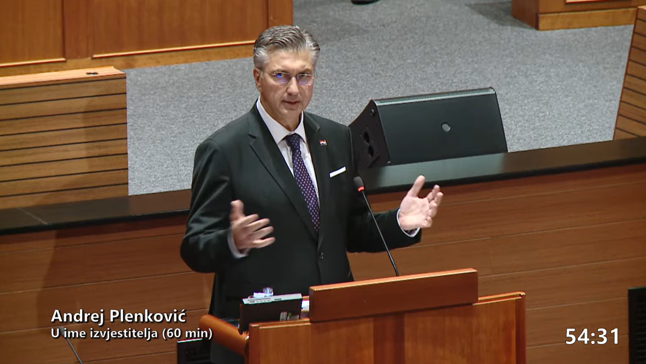 Plenković drži govor o stanju nacije u Saboru: ‘Razbijali ste inventar na Markovom trgu’