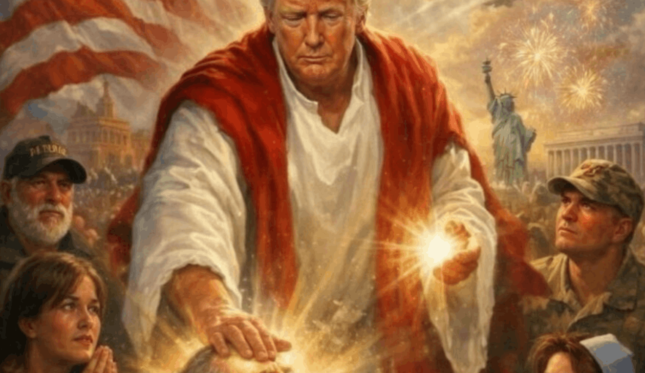 Jeziva figura viđena na Trumpovoj AI slici, vjernici u strahu: ‘To je antikrist’