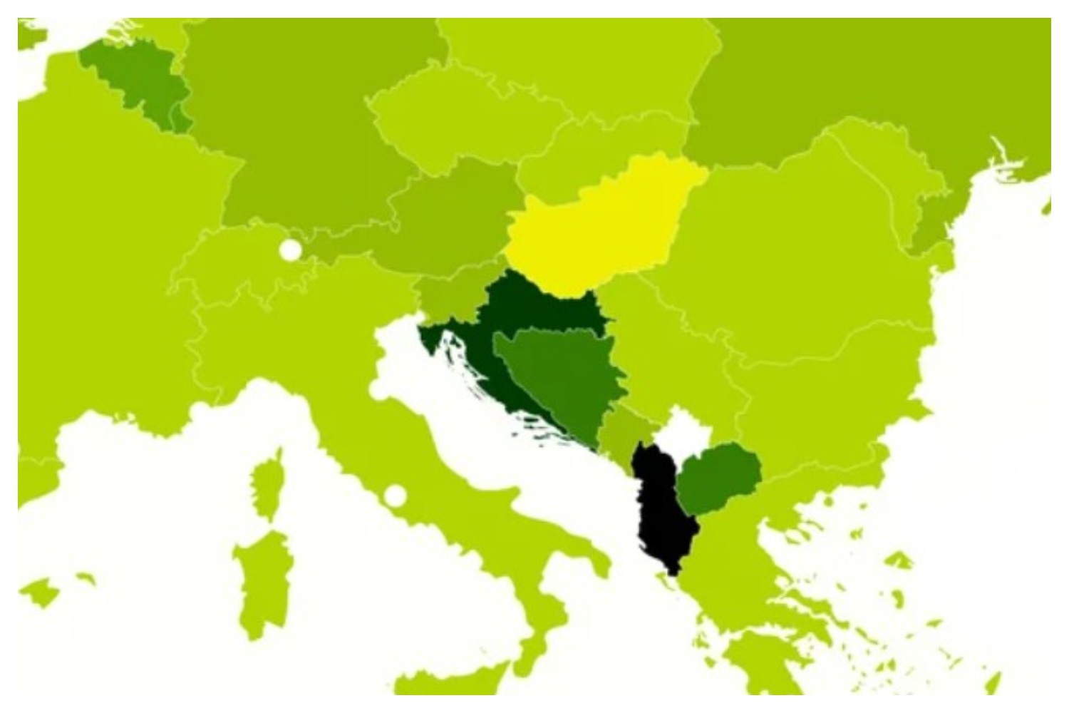 Hrvatsku su na ovoj mapi obojili u najtamniju boju: Razlog će mnoge raspametiti
